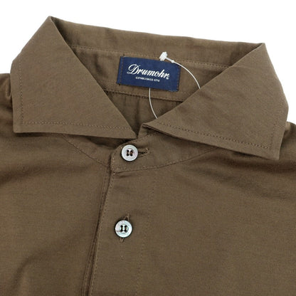 [Used] Drumohr Cotton Short Sleeve Polo Shirt Brown [S] [Condition Rank B] [Men&