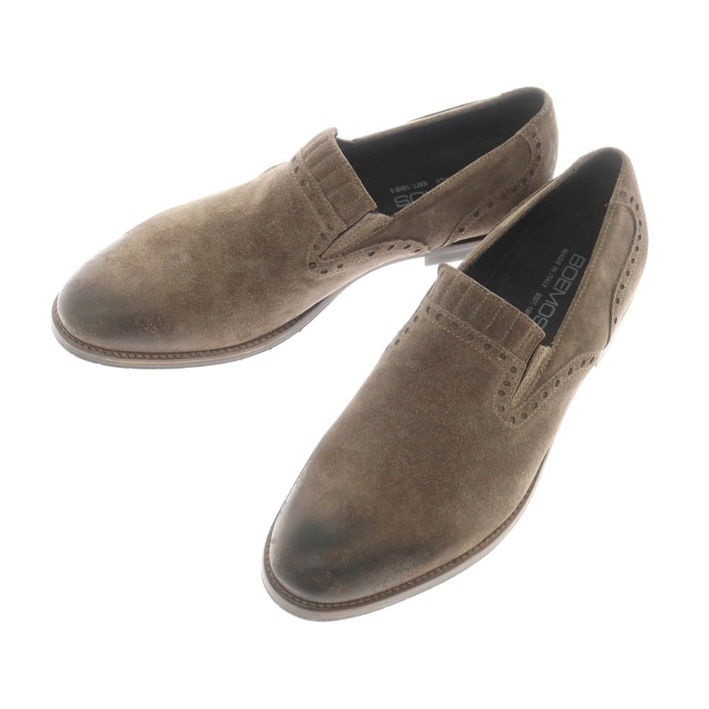 [Used] BOEMOS Suede Side Elastic Loafers Ash Brown [42] [Condition Rank A] [Men&