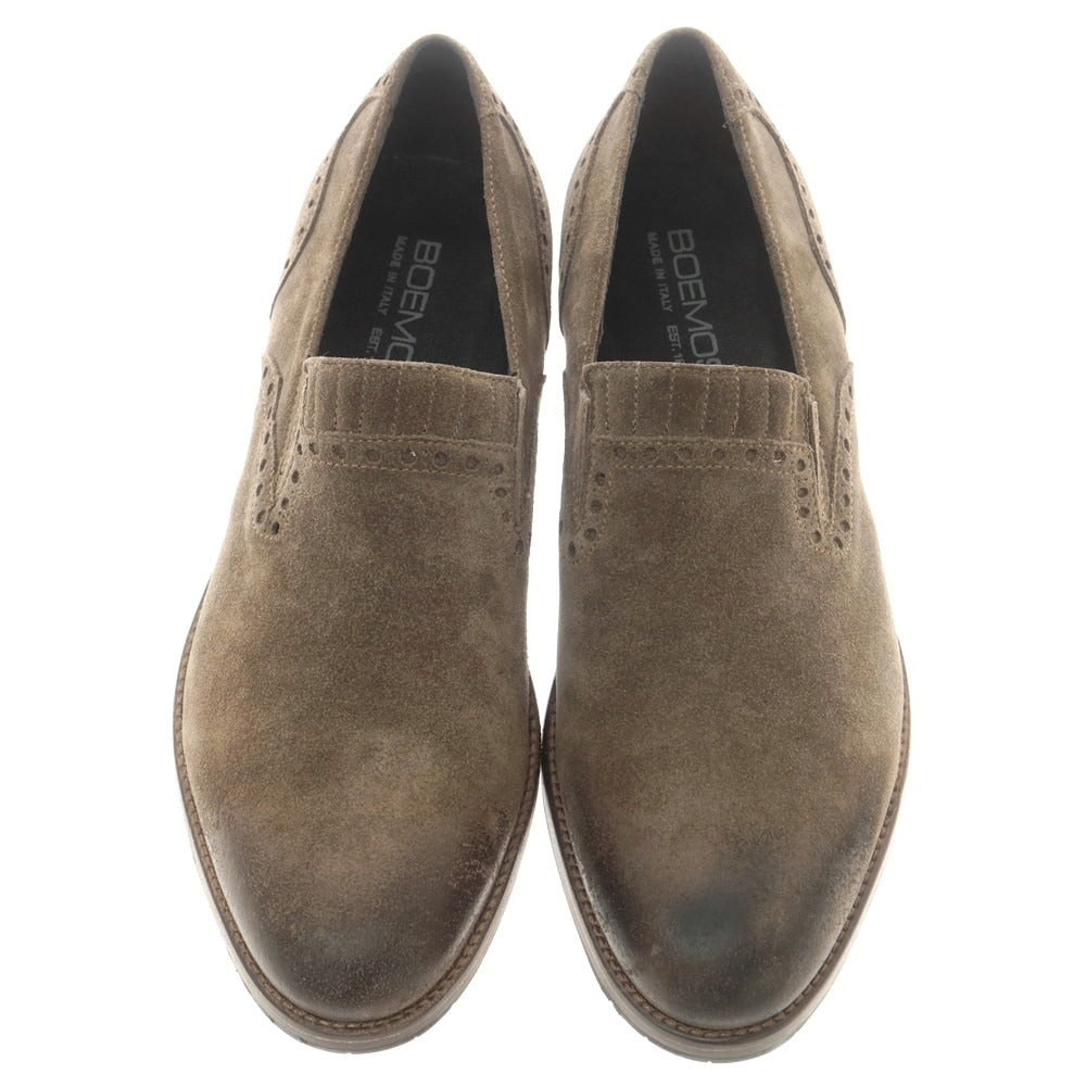 [Used] BOEMOS Suede Side Elastic Loafers Ash Brown [42] [Condition Rank A] [Men&