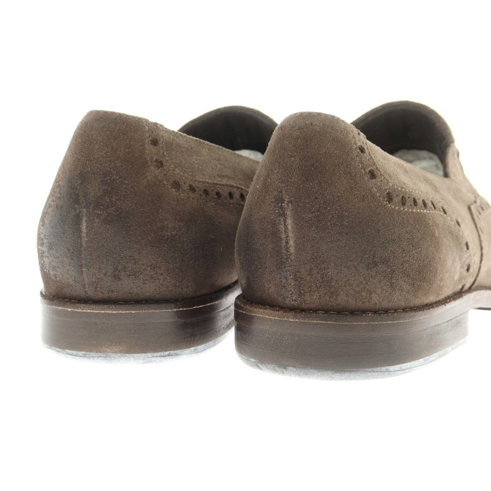 [Used] BOEMOS Suede Side Elastic Loafers Ash Brown [42] [Condition Rank A] [Men&