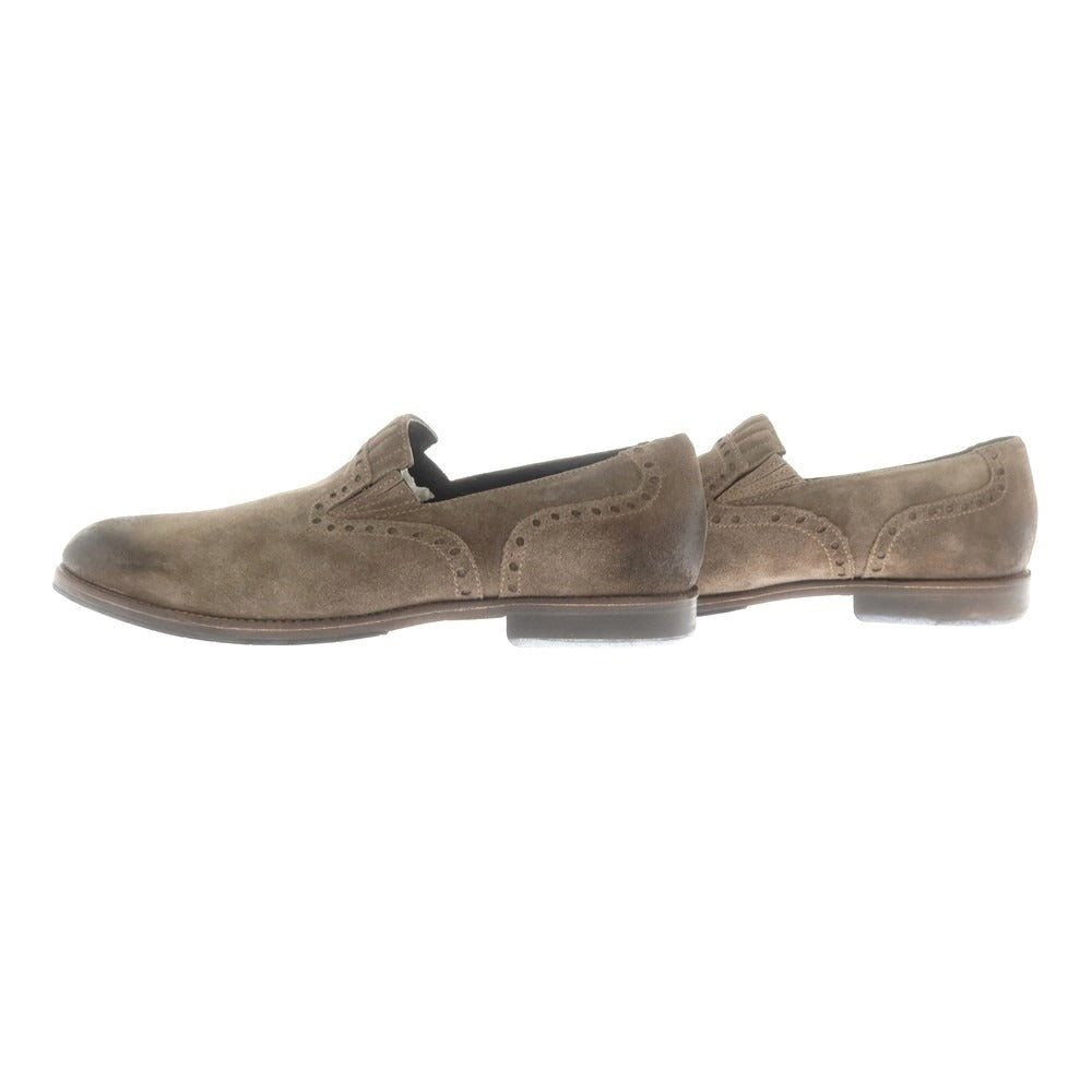 [Used] BOEMOS Suede Side Elastic Loafers Ash Brown [42] [Condition Rank A] [Men&