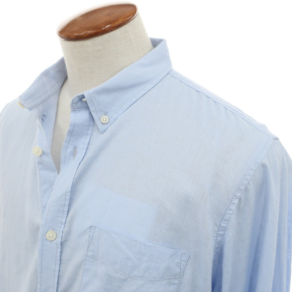 [Used] FRENCH CONNECTION Linen Cotton Button Down Casual Shirt Light Blue [M] [Condition Rank B] [Men&