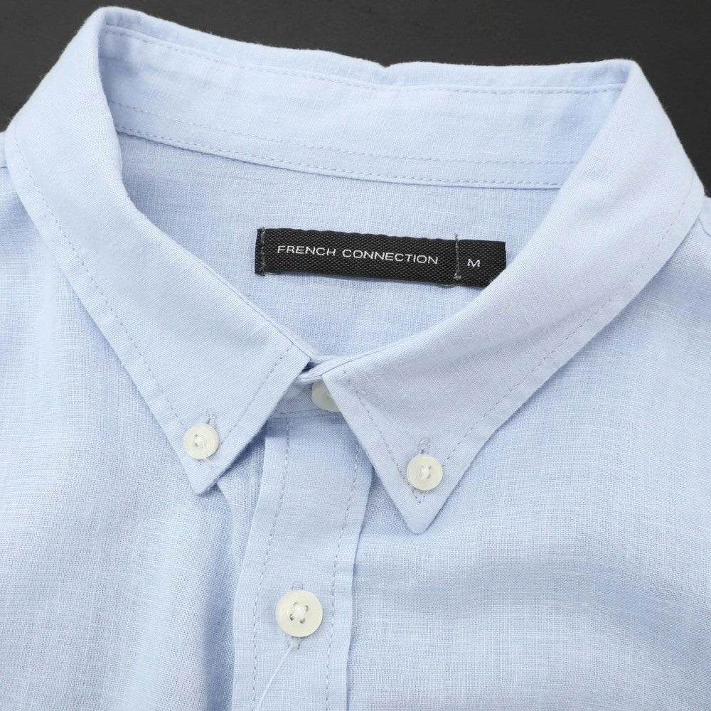 [Used] FRENCH CONNECTION Linen Cotton Button Down Casual Shirt Light Blue [M] [Condition Rank B] [Men&