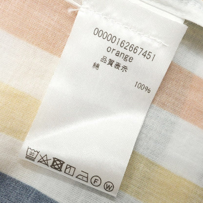 [Used] GMF965 MGF965 Cotton Multi-Stripe Open Collar Short Sleeve Shirt White x Multi-Color [41] [Condition Rank B] [Men&