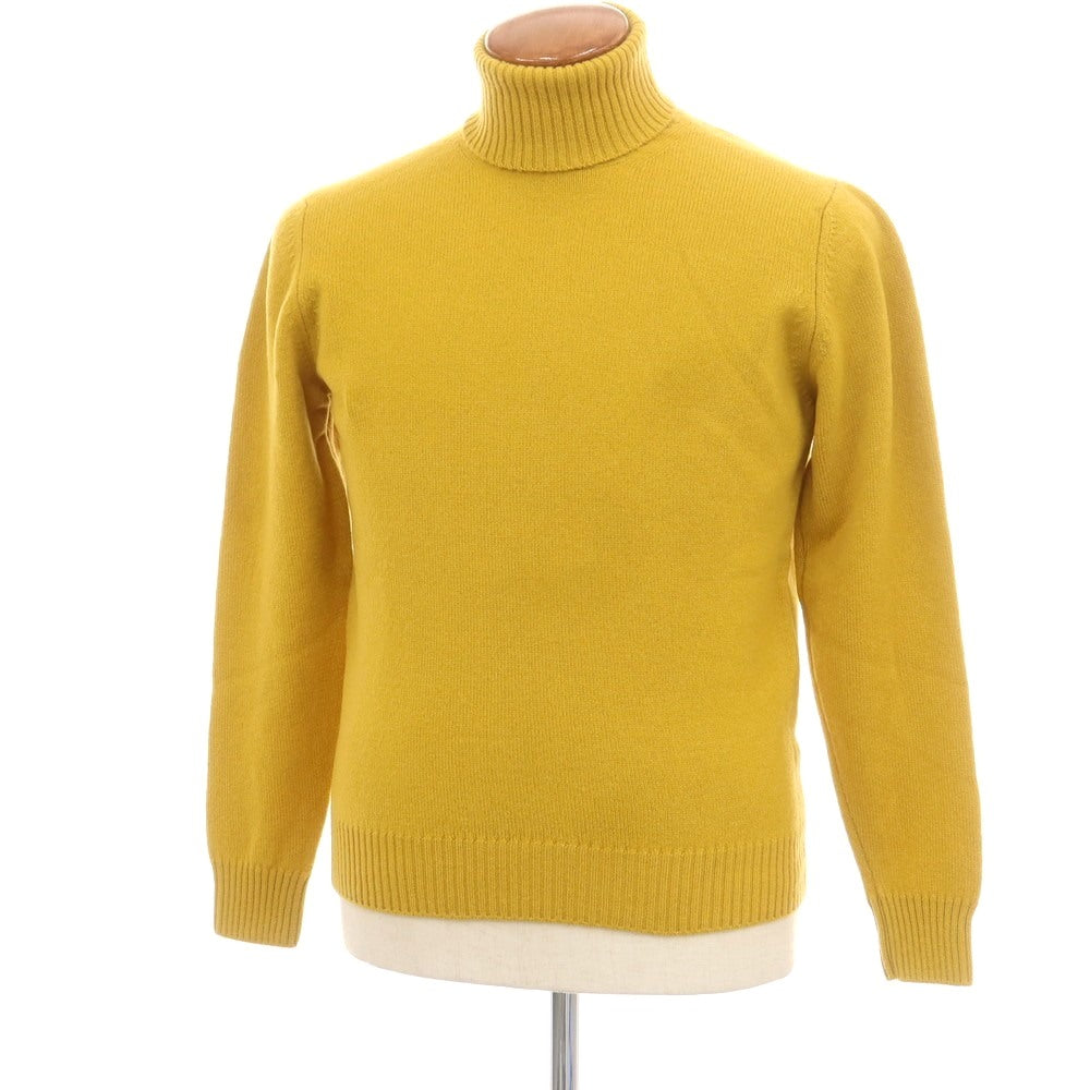 【中古】フィリッポ デ ローレンティス FILIPPO DE LAURENTIIS SUPER120’S ウールカシミヤ タートルネック プルオーバーニット マスタードイエロー【 48 】【 状態ランクB 】【 メンズ 】