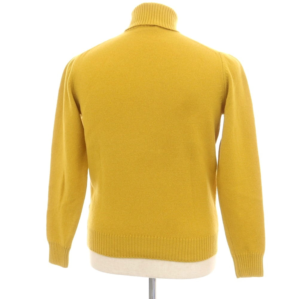 【中古】フィリッポ デ ローレンティス FILIPPO DE LAURENTIIS SUPER120’S ウールカシミヤ タートルネック プルオーバーニット マスタードイエロー【 48 】【 状態ランクB 】【 メンズ 】