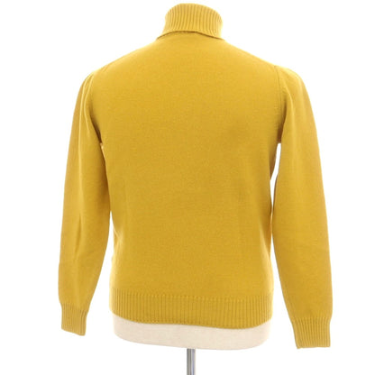 【中古】フィリッポ デ ローレンティス FILIPPO DE LAURENTIIS SUPER120’S ウールカシミヤ タートルネック プルオーバーニット マスタードイエロー【 48 】【 状態ランクB 】【 メンズ 】