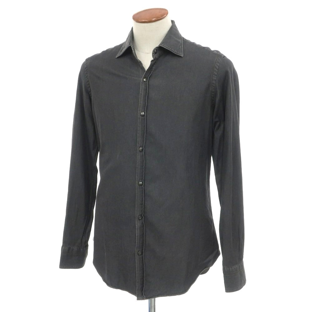 [Used] Giannetto cotton casual shirt, black [39] [Condition rank B] [Men&