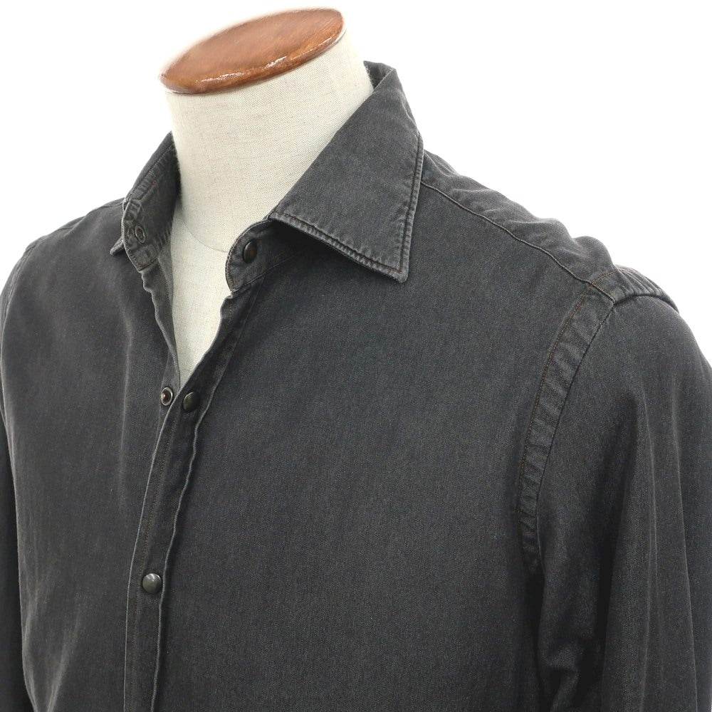 [Used] Giannetto cotton casual shirt, black [39] [Condition rank B] [Men&
