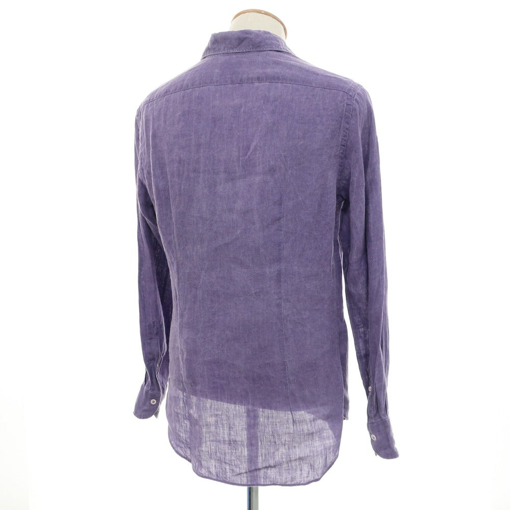 [Used] Giannetto Linen Horizontal Collar Casual Shirt Purple [39] [Condition Rank C] [Men&