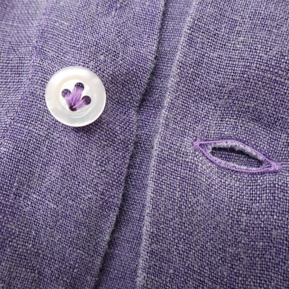 [Used] Giannetto Linen Horizontal Collar Casual Shirt Purple [39] [Condition Rank C] [Men&