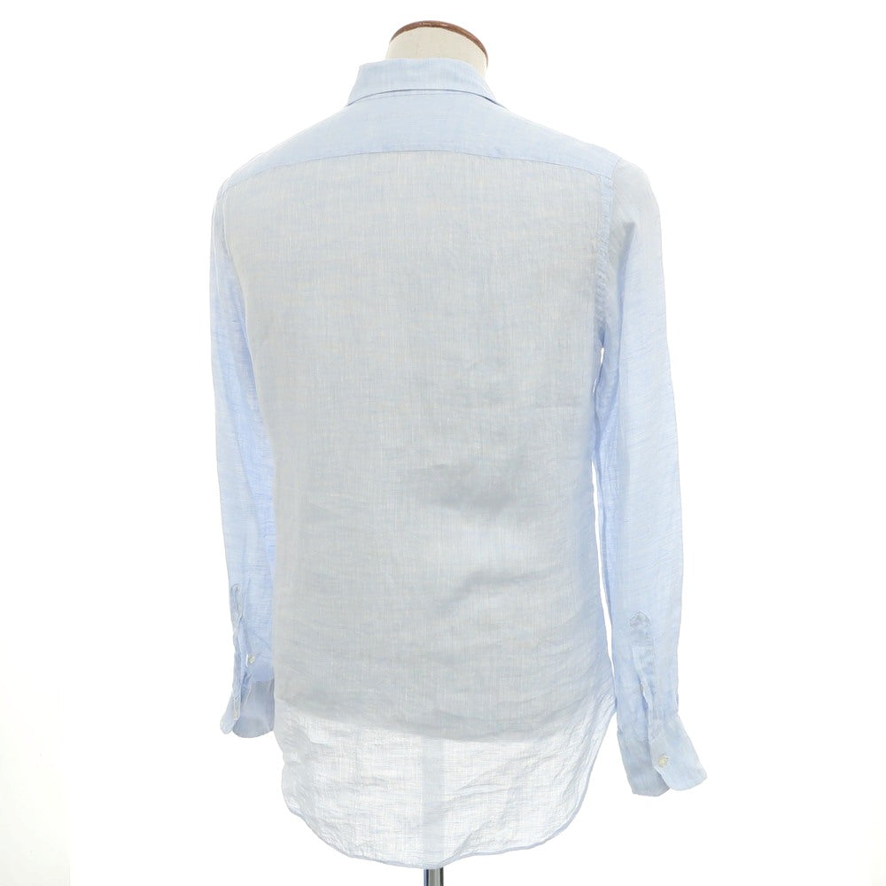 [Used] PIETRO PROVENZALE Linen horizontal collar casual shirt, light blue [39] [Condition rank C] [Men&