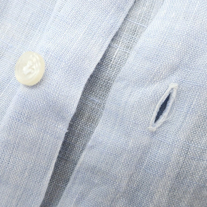 [Used] PIETRO PROVENZALE Linen horizontal collar casual shirt, light blue [39] [Condition rank C] [Men&