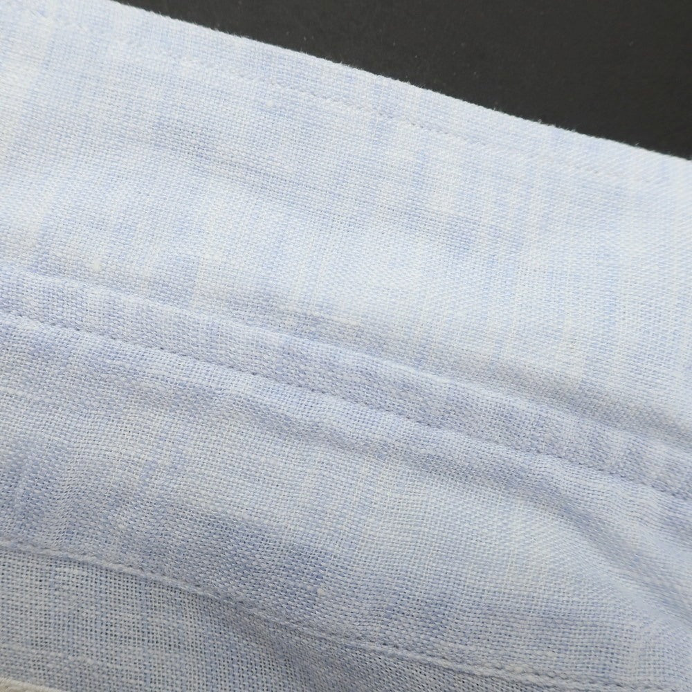 [Used] PIETRO PROVENZALE Linen horizontal collar casual shirt, light blue [39] [Condition rank C] [Men&