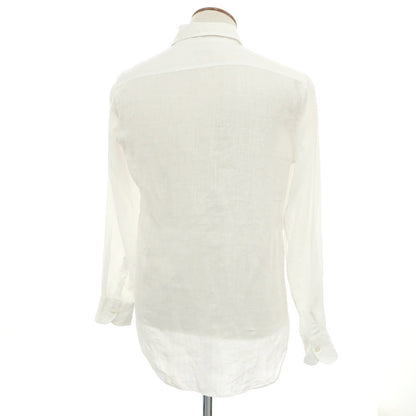 [Used] PIETRO PROVENZALE Linen horizontal collar casual shirt White [39] [Condition rank B] [Men&