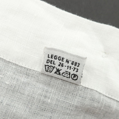 [Used] PIETRO PROVENZALE Linen horizontal collar casual shirt White [39] [Condition rank B] [Men&