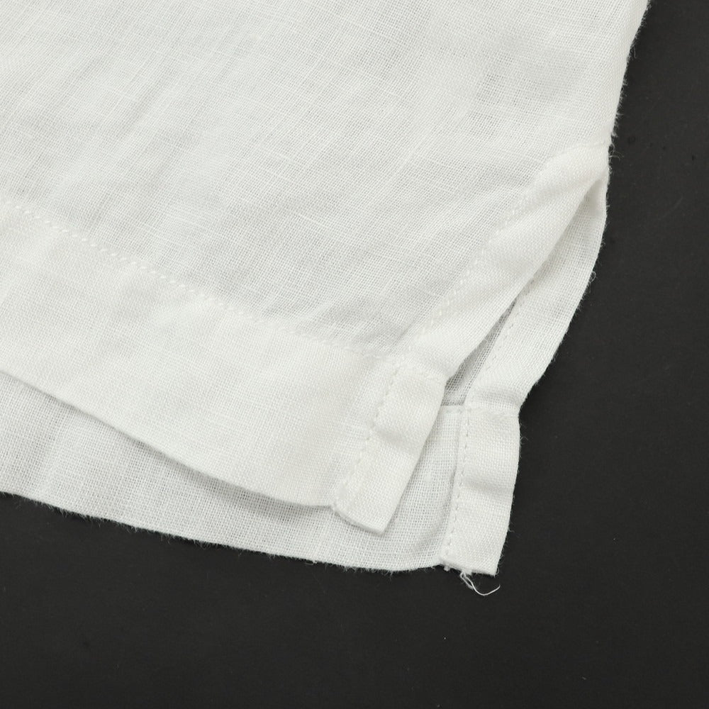 [Used] Bagutta Linen Open Collar Short Sleeve Shirt White [38] [Condition Rank B] [Men&
