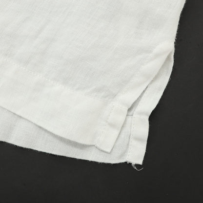 [Used] Bagutta Linen Open Collar Short Sleeve Shirt White [38] [Condition Rank B] [Men&