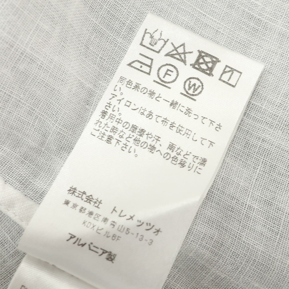 [Used] Bagutta Linen Open Collar Short Sleeve Shirt White [38] [Condition Rank B] [Men&