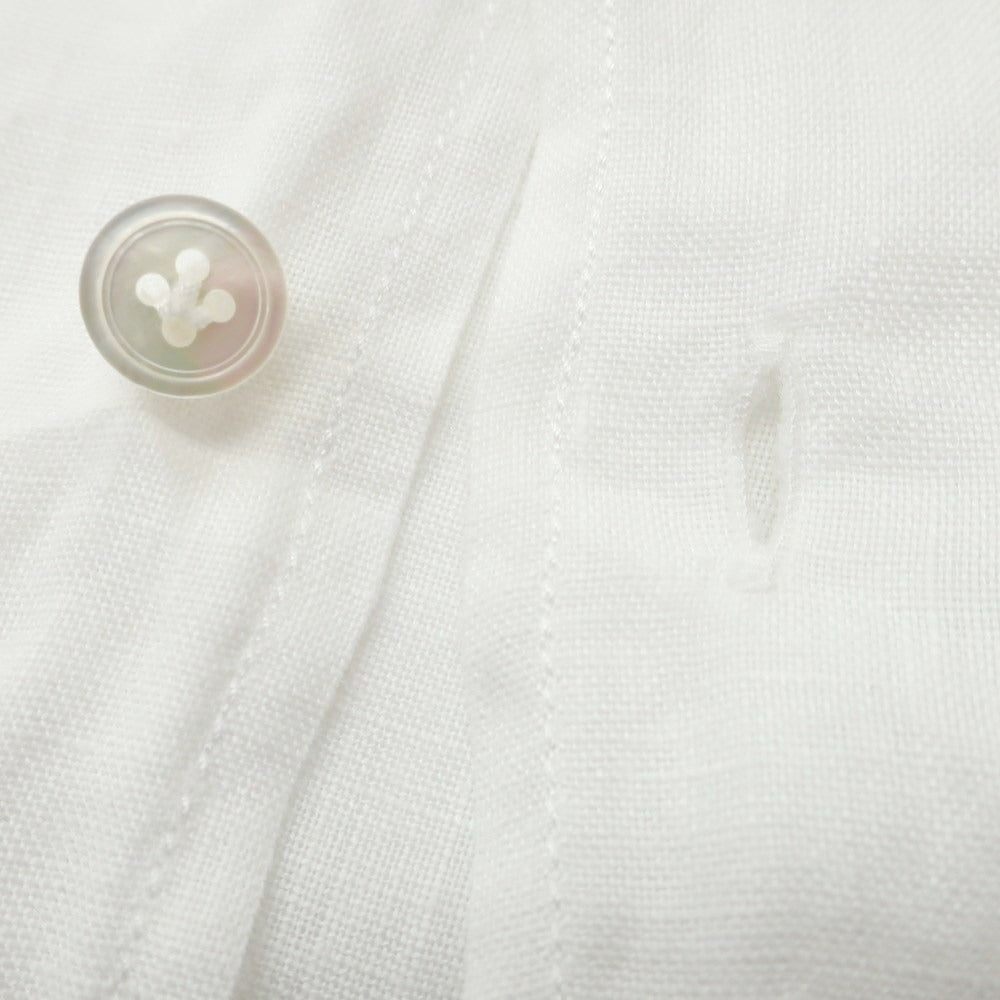 [Used] Bagutta Linen Open Collar Short Sleeve Shirt White [38] [Condition Rank B] [Men&