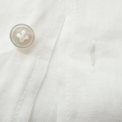 [Used] Bagutta Linen Open Collar Short Sleeve Shirt White [38] [Condition Rank B] [Men&