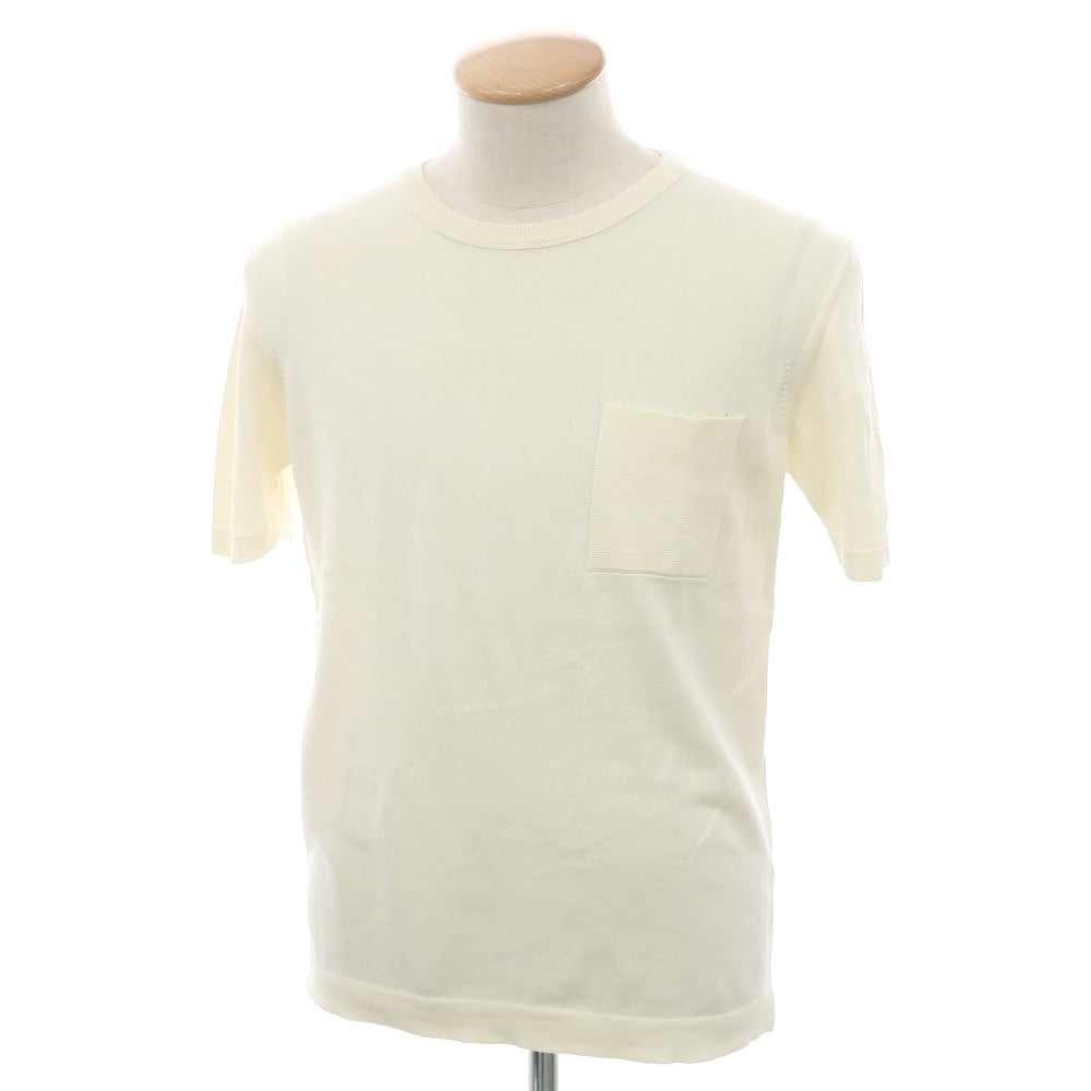 [Used] ROBERTO COLLINA High gauge cotton rayon crew neck short sleeve pullover knit ivory [46] [Condition rank B] [Men&