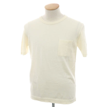 [Used] ROBERTO COLLINA High gauge cotton rayon crew neck short sleeve pullover knit ivory [46] [Condition rank B] [Men&
