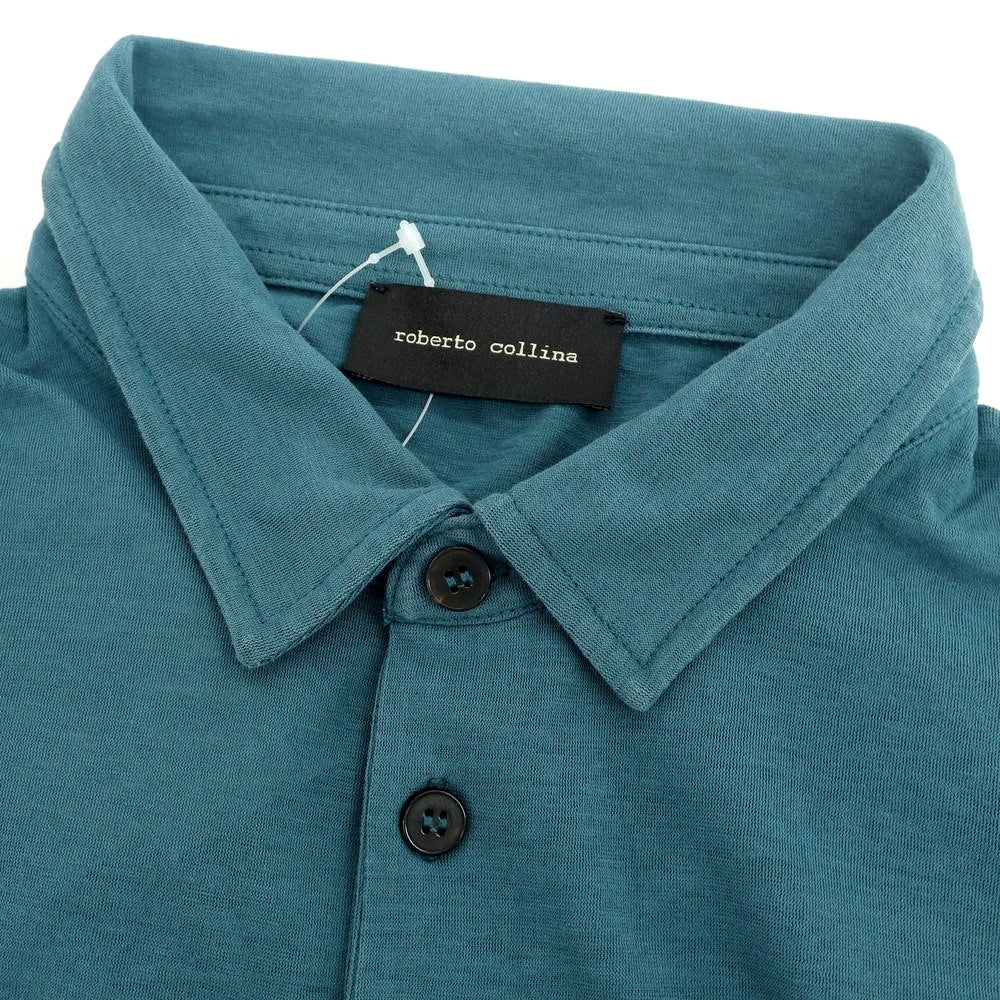 [Used] ROBERTO COLLINA Cotton short-sleeved polo shirt, peacock color [No description (S rank)] [Condition rank C] [Men&