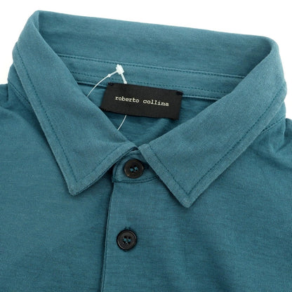 [Used] ROBERTO COLLINA Cotton short-sleeved polo shirt, peacock color [No description (S rank)] [Condition rank C] [Men&