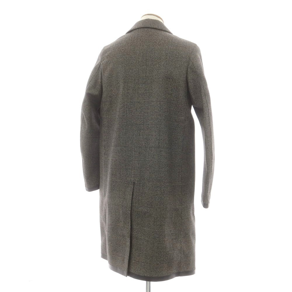 【中古】チェルッティ 1881 CERRUTI 1881 ウール ステンカラーコート ベージュxブラック【 48 】【 状態ランクA 】【 メンズ 】