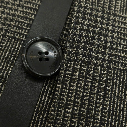 【中古】チェルッティ 1881 CERRUTI 1881 ウール ステンカラーコート ベージュxブラック【 48 】【 状態ランクA 】【 メンズ 】