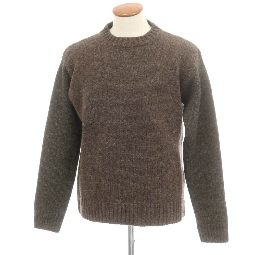 【中古】サントーニ Santoni × Marco Zanini ウール クルーネック プルオーバーニット ブラウンxオリーブ【 48 】【 状態ランクA 】【 メンズ 】