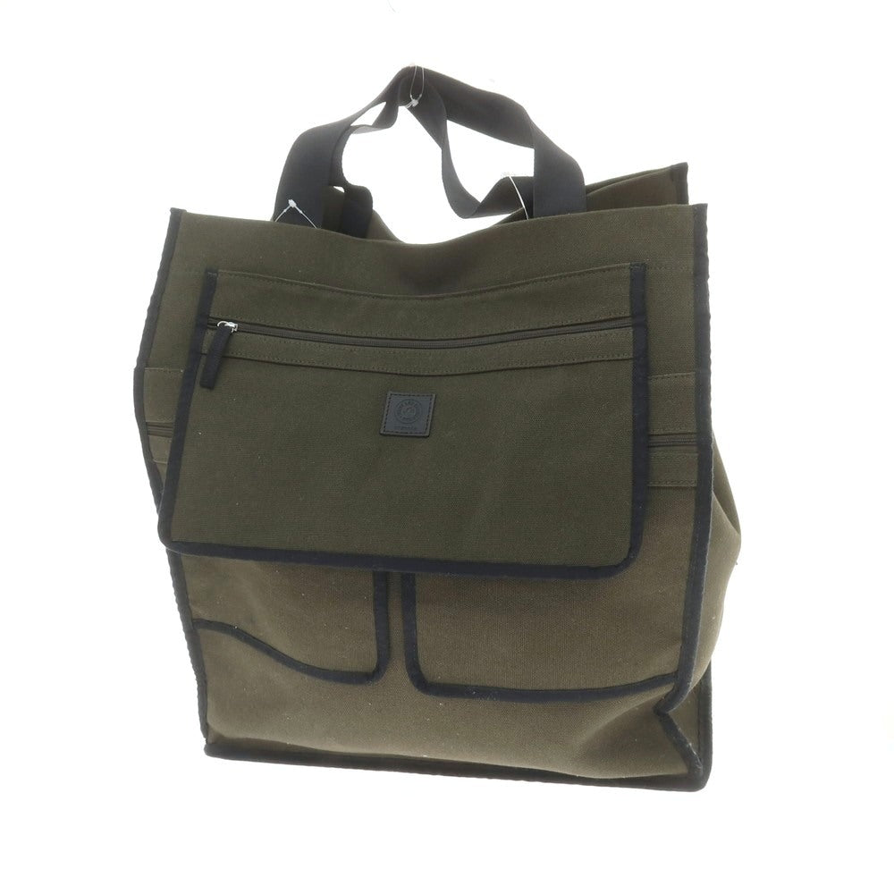 【中古】ウォントレスエッシェンシャルデラヴィ Want Les Essentiels de la Vie キャンバス トートバッグ ダークオリーブ【 状態ランクA 】【 メンズ 】[EPD]