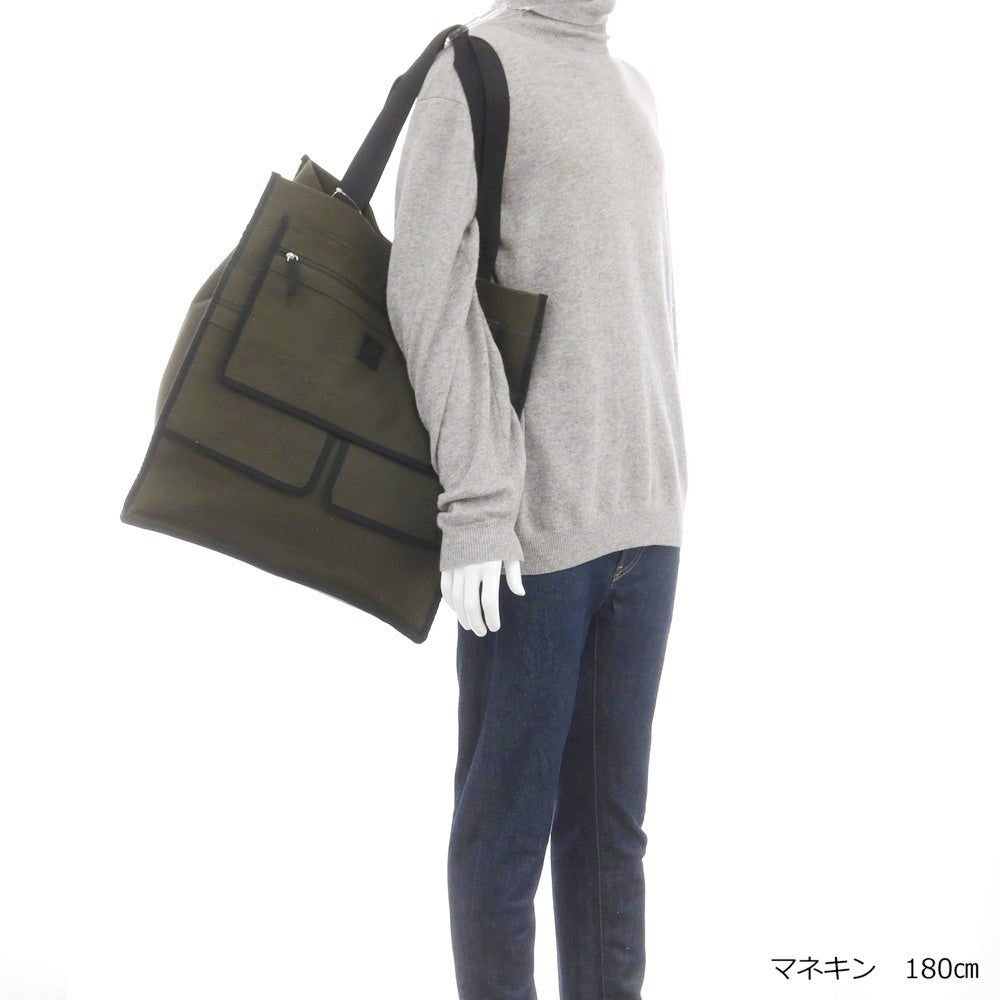 【中古】ウォントレスエッシェンシャルデラヴィ Want Les Essentiels de la Vie キャンバス トートバッグ ダークオリーブ【 状態ランクA 】【 メンズ 】[EPD]