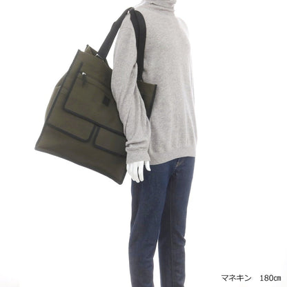 [Used] Want Les Essentiels de la Vie Canvas Tote Bag Dark Olive [Condition Rank A] [Men&
