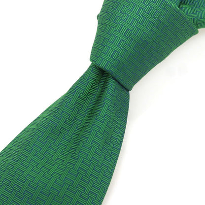 [Used] Hermes Silk Jacquard Tie Green [Condition Rank A] [Men&