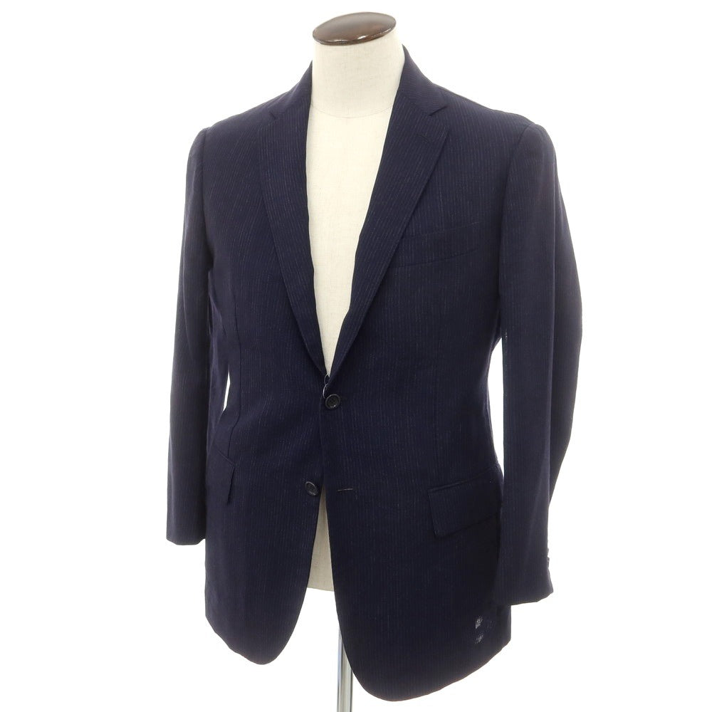 [Used] STILE LATINO Wool Striped Tailored Jacket Navy [50] [Condition Rank D] [Men&