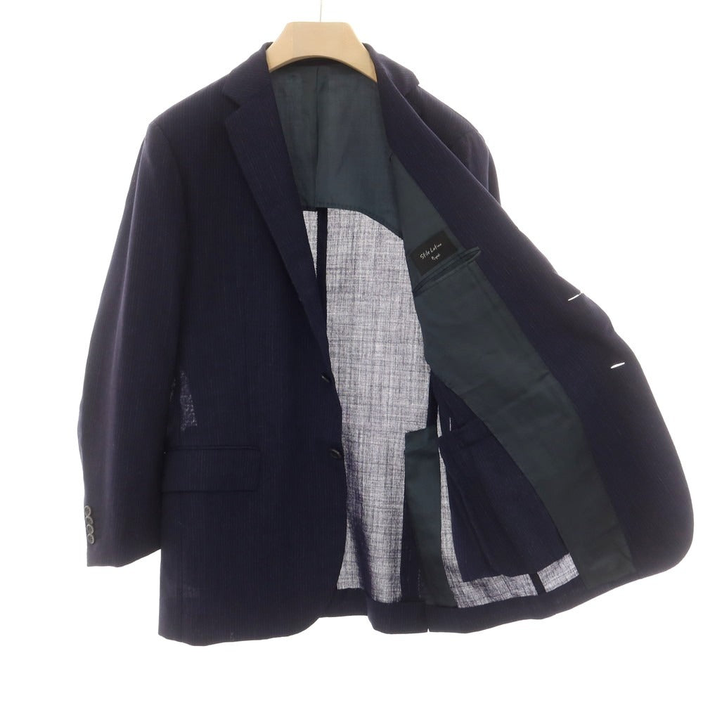 [Used] STILE LATINO Wool Striped Tailored Jacket Navy [50] [Condition Rank D] [Men&