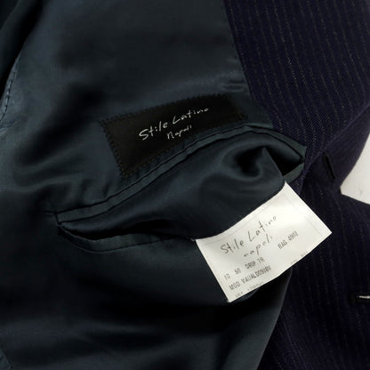 [Used] STILE LATINO Wool Striped Tailored Jacket Navy [50] [Condition Rank D] [Men&