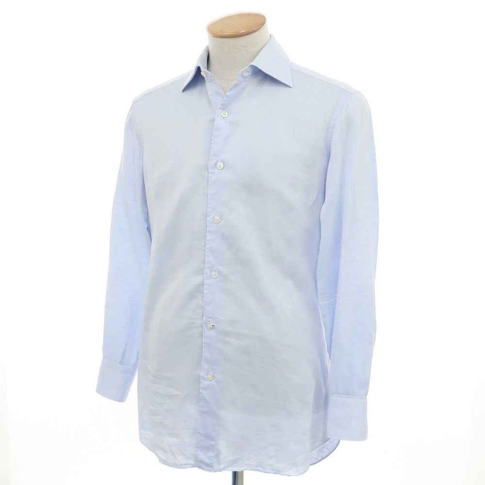 [Used] Frye Cotton Linen Semi-Wide Collar Dress Shirt Light Blue [38] [Condition Rank C] [Men&