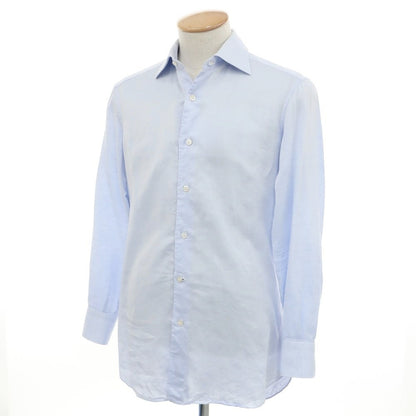 [Used] Frye Cotton Linen Semi-Wide Collar Dress Shirt Light Blue [38] [Condition Rank C] [Men&