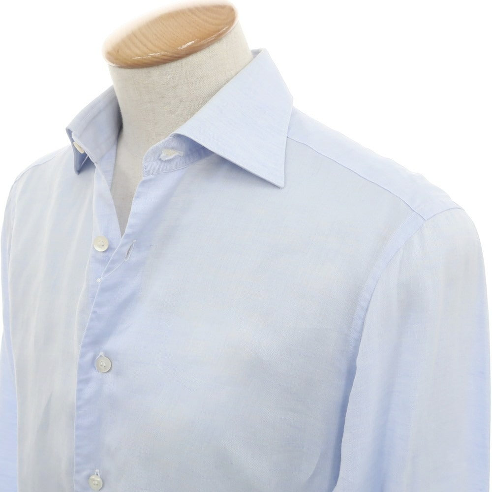 [Used] Frye Cotton Linen Semi-Wide Collar Dress Shirt Light Blue [38] [Condition Rank C] [Men&