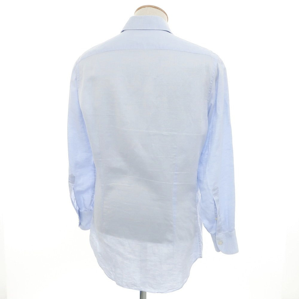 [Used] Frye Cotton Linen Semi-Wide Collar Dress Shirt Light Blue [38] [Condition Rank C] [Men&