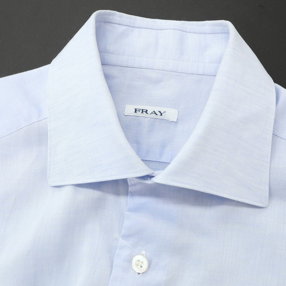 [Used] Frye Cotton Linen Semi-Wide Collar Dress Shirt Light Blue [38] [Condition Rank C] [Men&