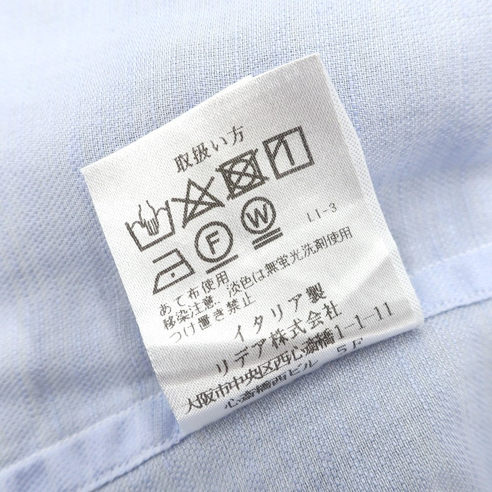 [Used] Frye Cotton Linen Semi-Wide Collar Dress Shirt Light Blue [38] [Condition Rank C] [Men&