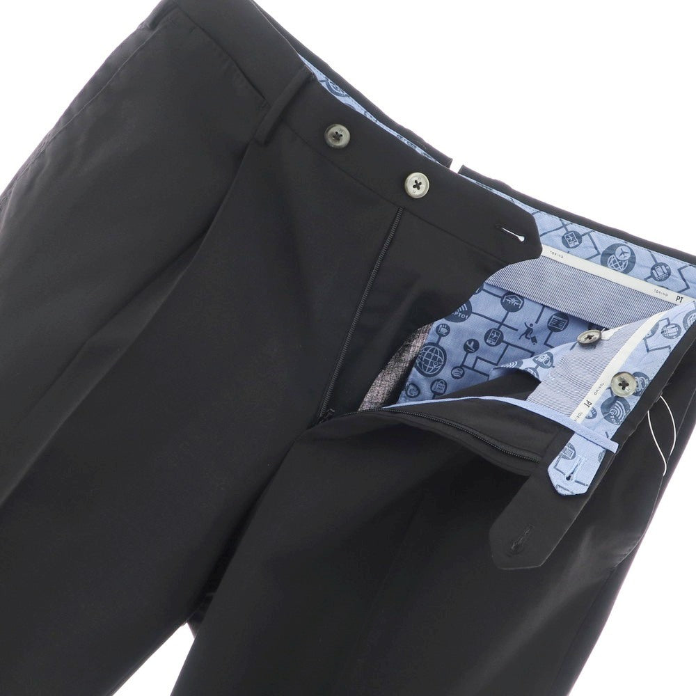 [Used] PT Torino PT TORINO TECHNO WASHABLE WOOL Stretch Polyester Wool Dress Slacks Pants Black [48] [Condition Rank D] [Men&