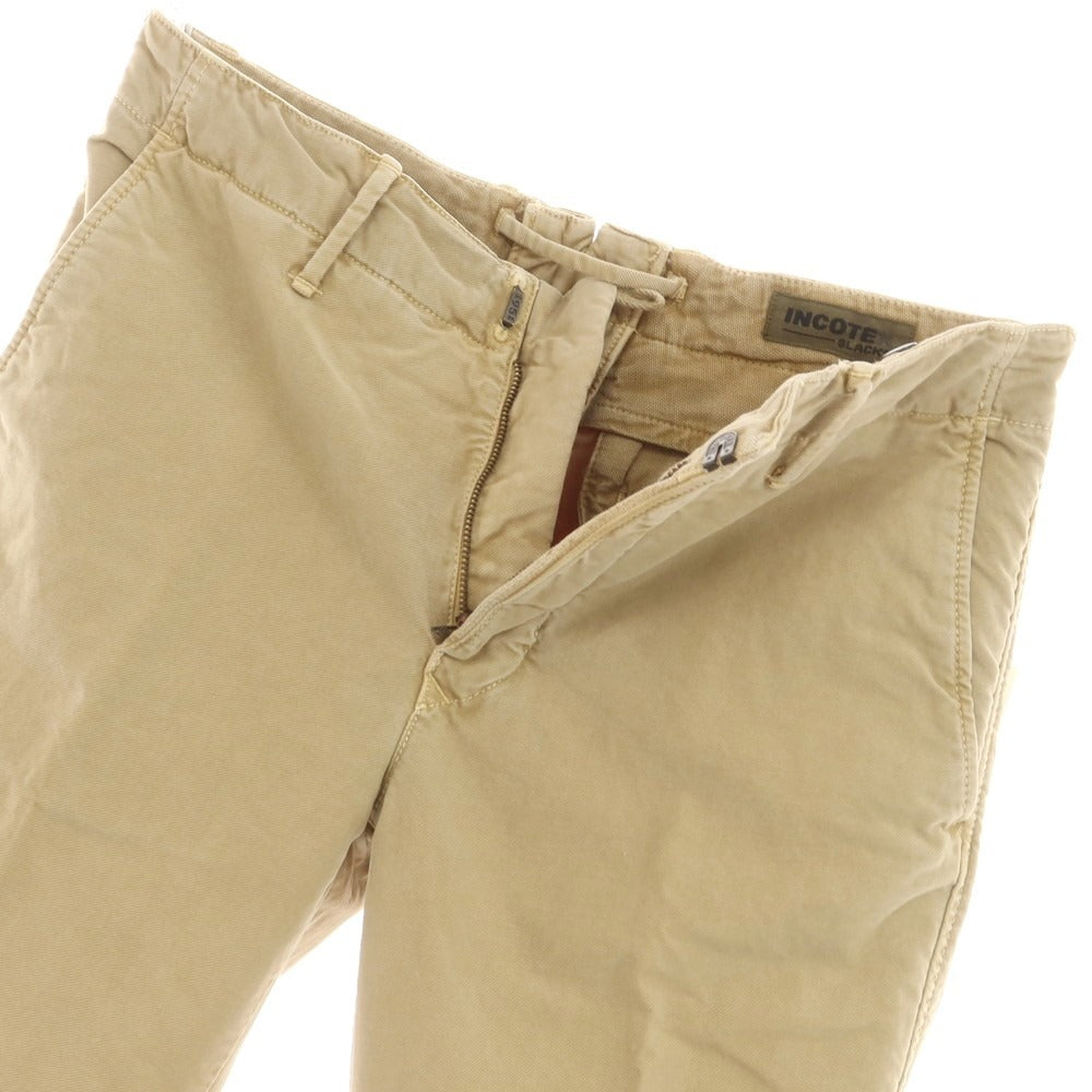 [New Outlet] INCOTEX SLIM FIT Stretch Cotton Chino Pants Beige [31] [Condition Rank N-] [Men&