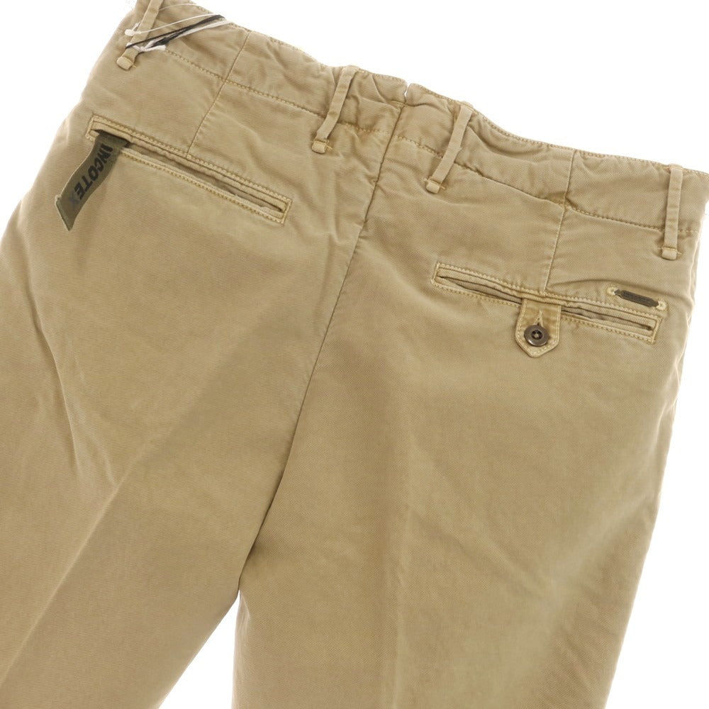 [New Outlet] INCOTEX SLIM FIT Stretch Cotton Chino Pants Beige [32] [Condition Rank N-] [Men&