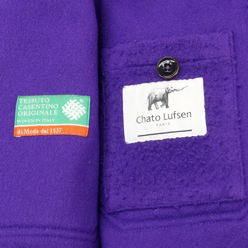 【中古】シャトールフセン Chato Lufsen ウール系 ピリング加工 カバーオール パープル【 表記なし（Ｌ位） 】【 状態ランクB 】【 メンズ 】