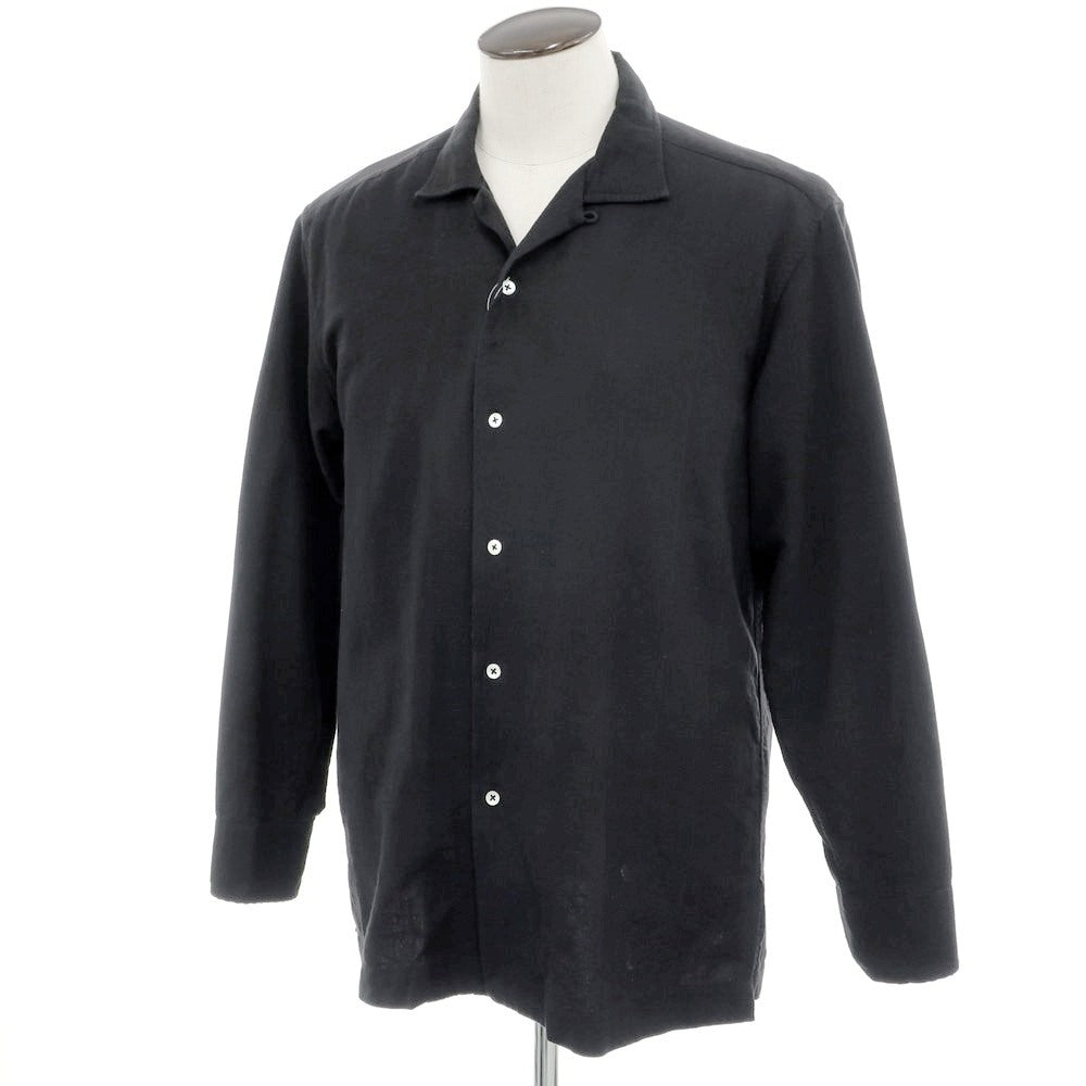[Used] PERIOD FEATURES Cotton Open Collar Casual Shirt Black [4] [Condition Rank B] [Men&
